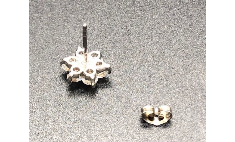 Pendiente zafiro plata