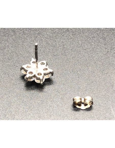 Pendiente zafiro plata
