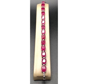 Pulsera rubí plata 2