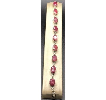 Pulsera rubí plata 2