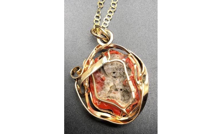 Collar coral plata