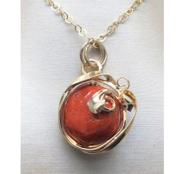 Colgante coral plata 2