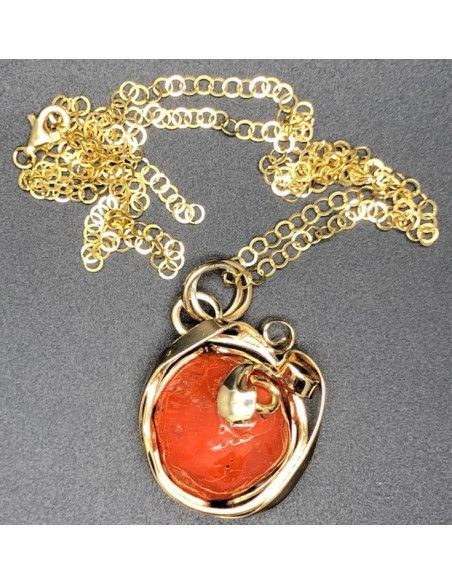 Colgante coral plata