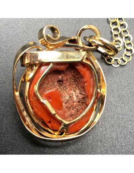 Colgante coral plata