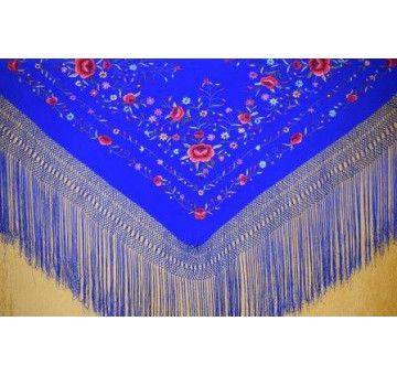 Mantón mano seda 140cm 2