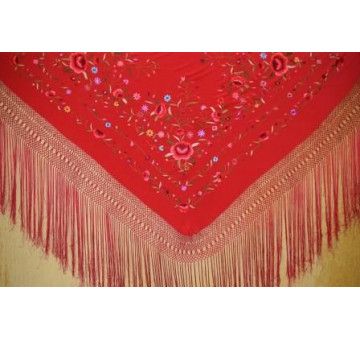 Mantón mano seda 140cm 2
