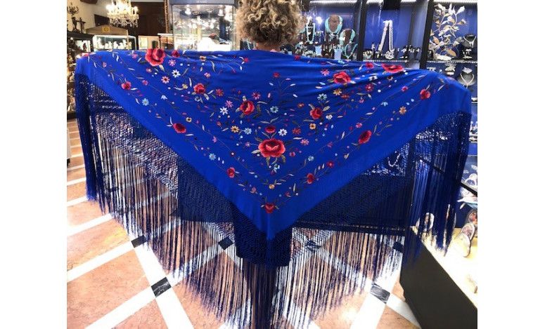 Mantón mano seda 140cm