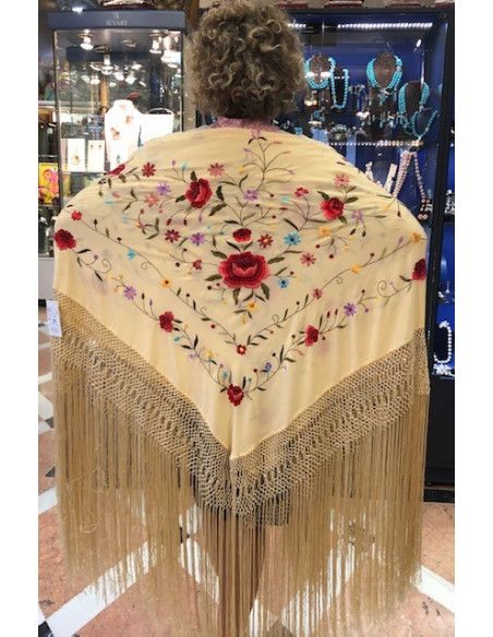Mantón mano seda 140cm