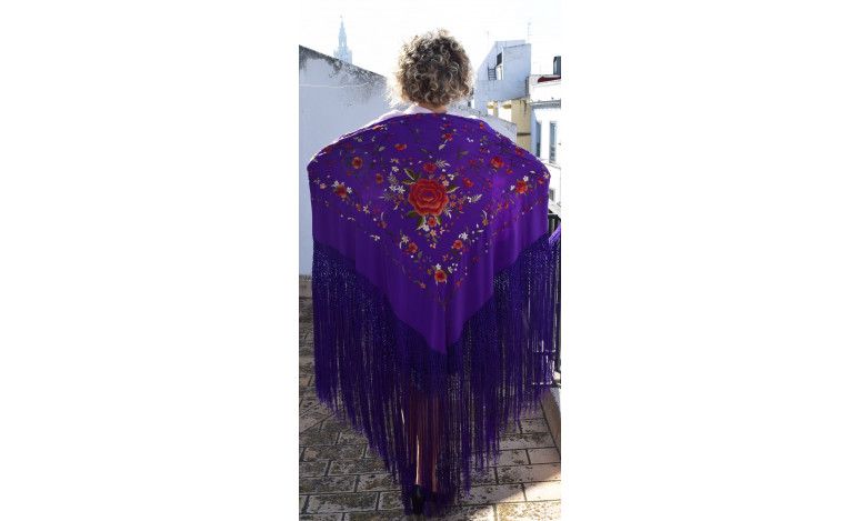 Mantón mano seda 140cm