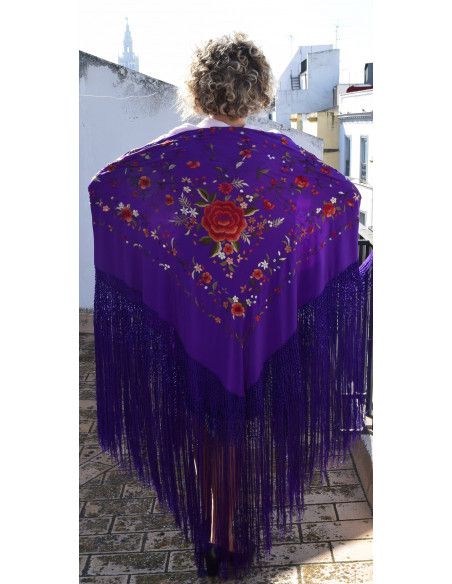 Mantón mano seda 140cm