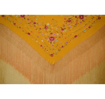 Mantón mano seda 140cm 2