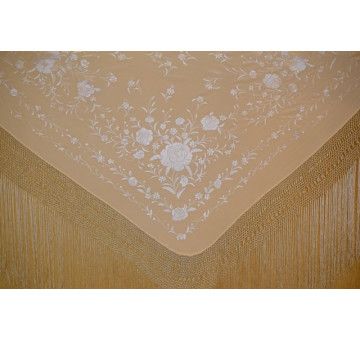 Mantón mano seda 140cm 2