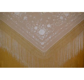 Mantón mano seda 140cm 2