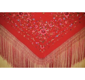 Mantón mano seda 140cm 2