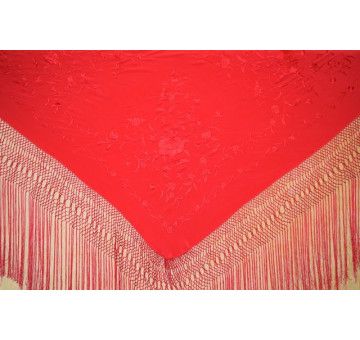 Mantón mano seda 140cm 2