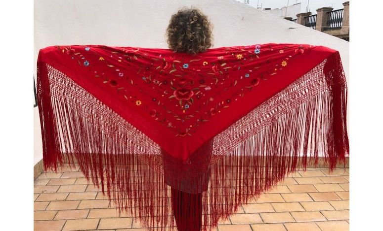 Mantón mano seda 140cm