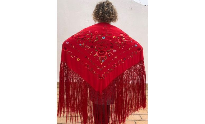 Mantón mano seda 140cm