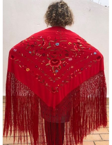 Mantón mano seda 140cm