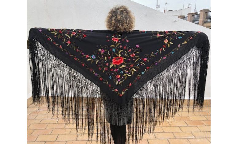 Mantón mano seda 140cm
