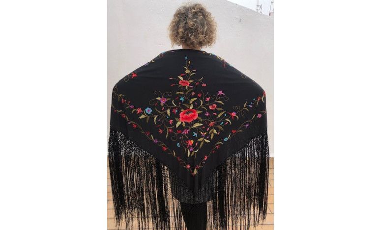 Mantón mano seda 140cm