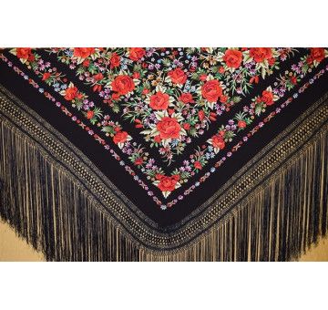 Mantón mano seda 140 cm