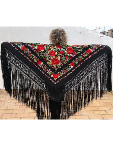 Mantón mano seda 140 cm