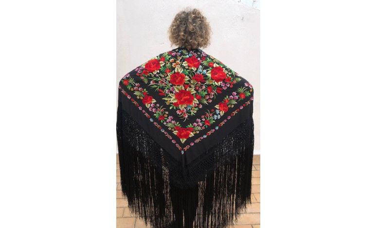 Mantón mano seda 140 cm