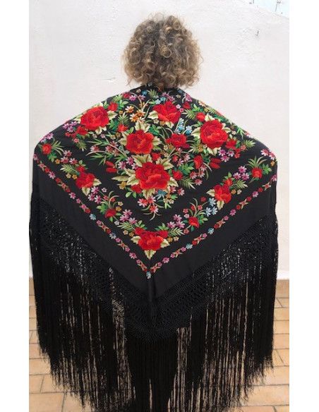 Mantón mano seda 140 cm