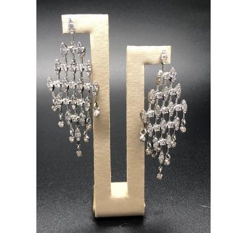 Pendiente plata cristal