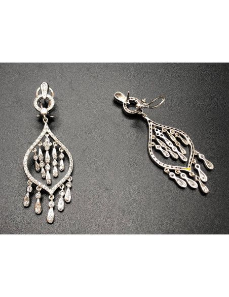 Pendiente plata lágrimas colgantes