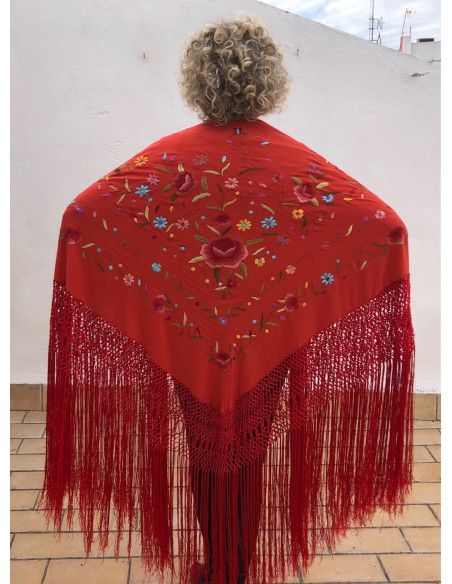 Mantón mano seda 140cm