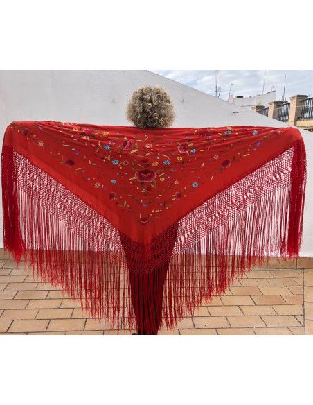 Mantón mano seda 140cm