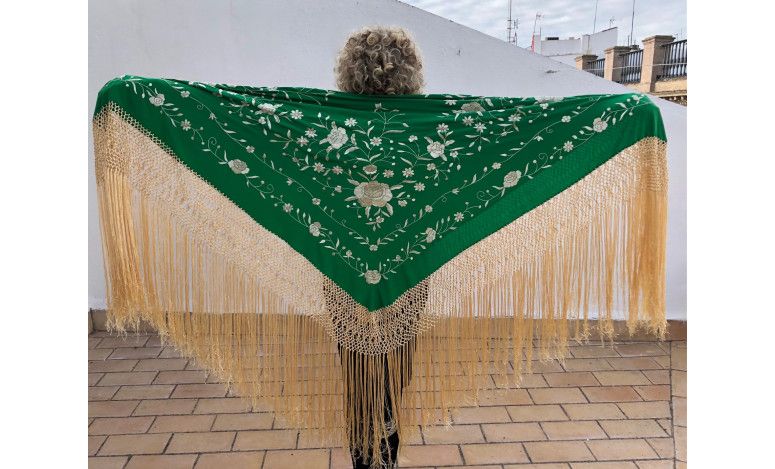 Mantón mano seda 140cm