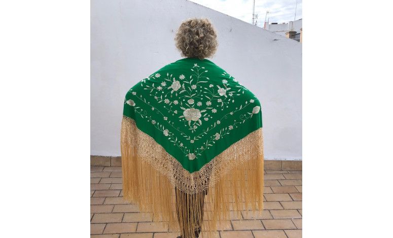 Mantón mano seda 140cm