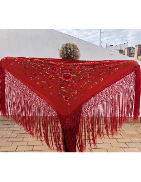 Mantón mano seda 140cm