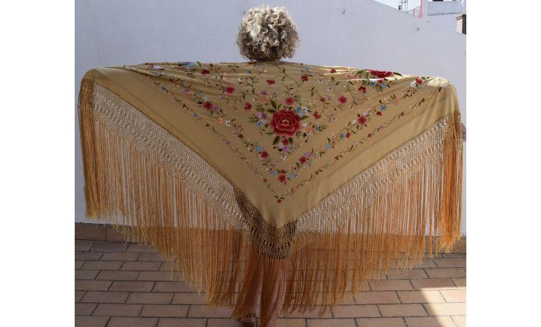 Mantón mano seda 140cm