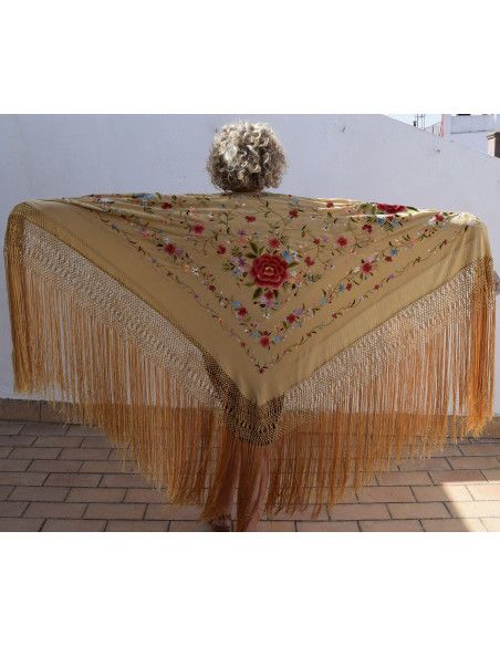Mantón mano seda 140cm