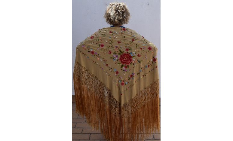 Mantón mano seda 140cm