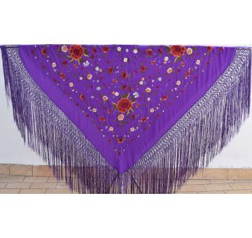 Mantón mano seda 140cm
