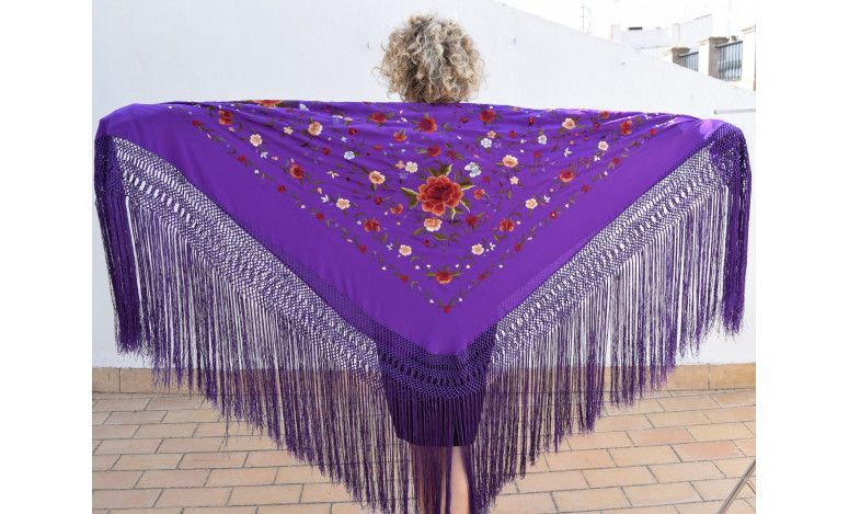 Mantón mano seda 140cm