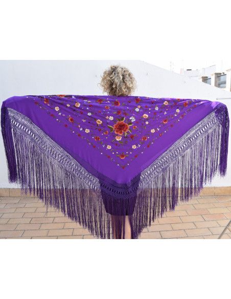 Mantón mano seda 140cm