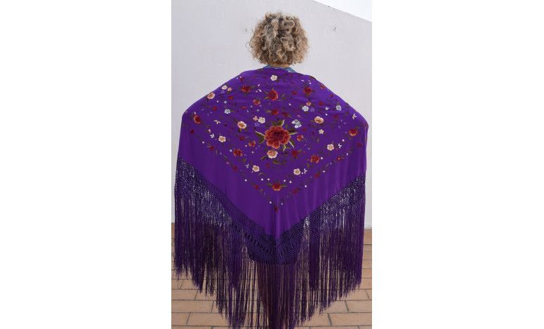 Mantón mano seda 140cm