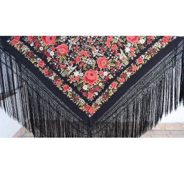 Mantón mano seda 140 cm