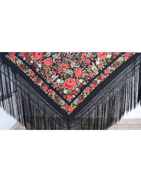 Mantón mano seda 140 cm