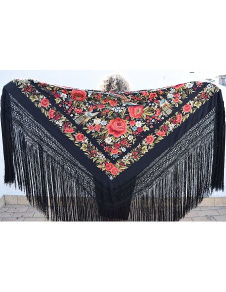 Mantón mano seda 140 cm