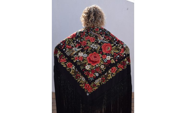 Mantón mano seda 140 cm