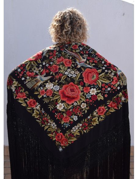 Mantón mano seda 140 cm