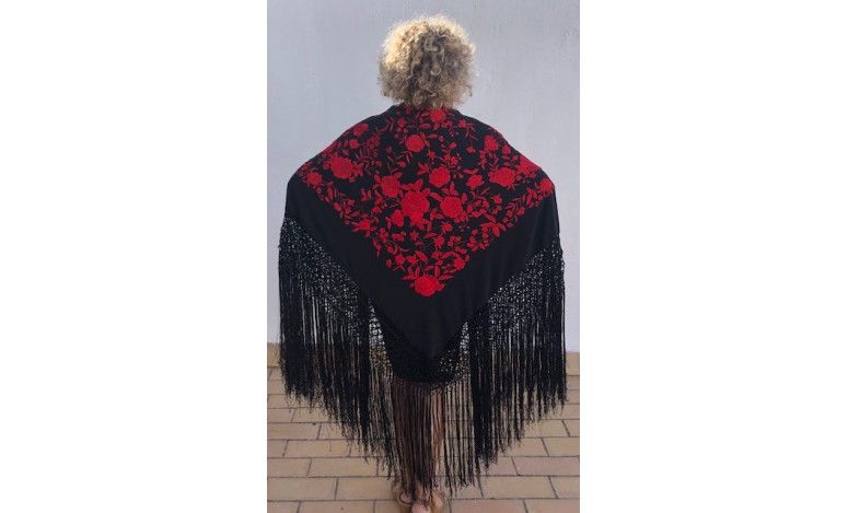 Mantón mano seda 140 cm