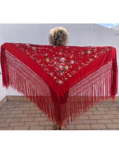 Mantón mano seda 145cm