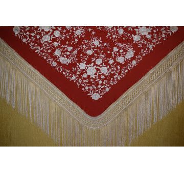Mantón mano seda 140 cm 2